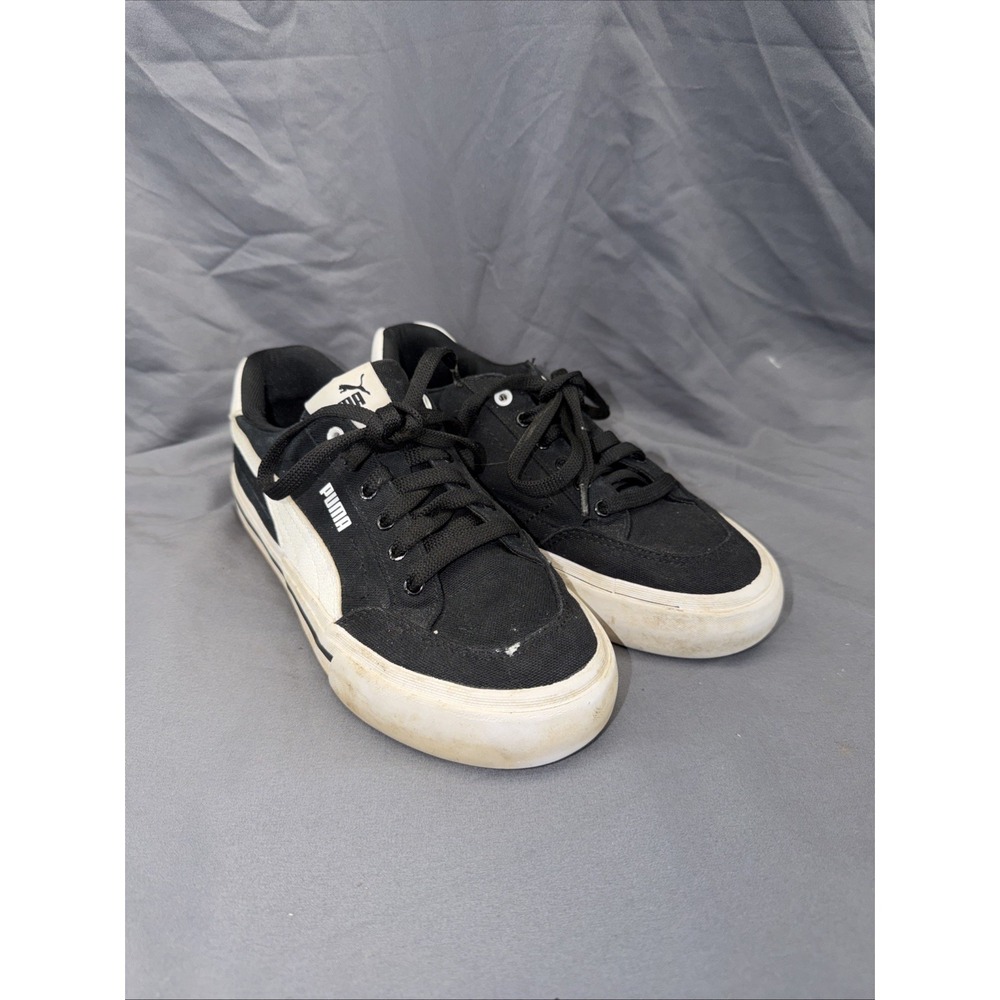 PUMA C Rey Anti Slip Wear Resistant‎ Low Top Skateboard Shoes Black White Size 6